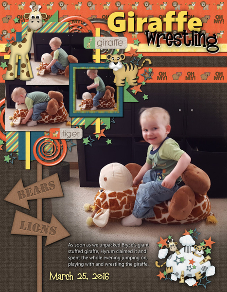 Giraffe Wrestling