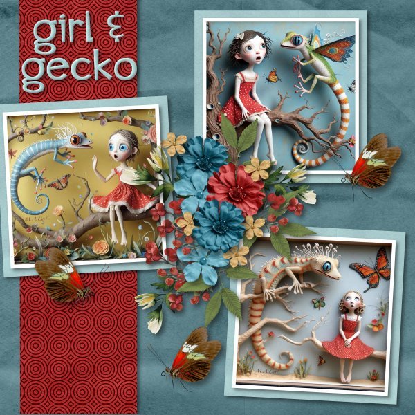 girl & gecko