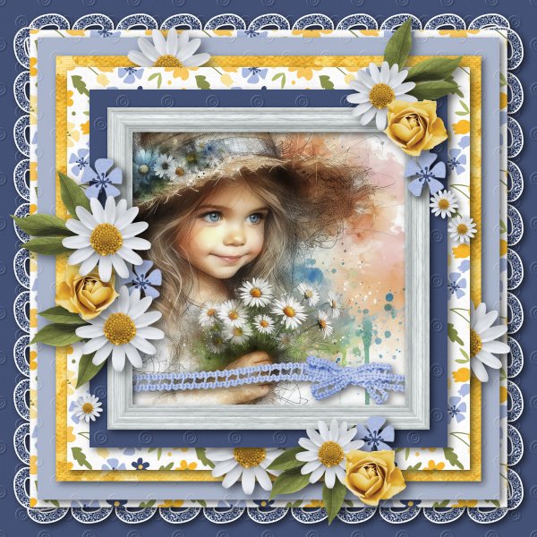 girl with daisies