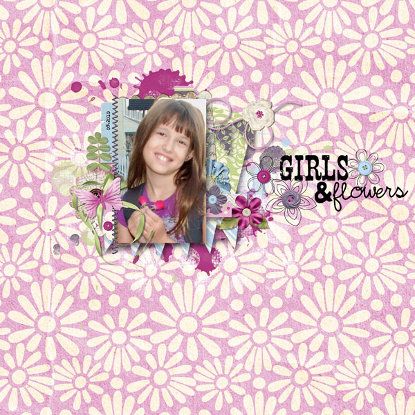 girls and flowers