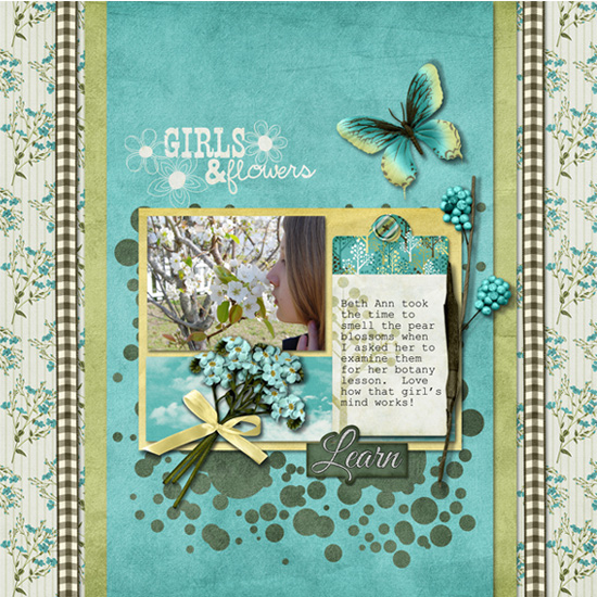 Girls and flowers