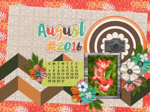 Gladiolus the Flower of August - Augusat 2016 Desktop Challenge