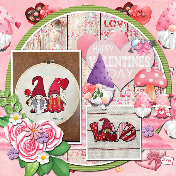 Gnome Valentine Embroidery