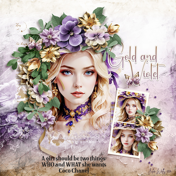 gold and violet