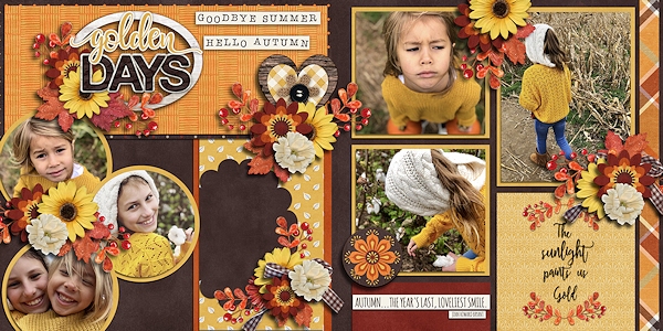 Golden days full 2 page layout