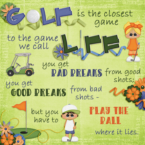 Golf and Life