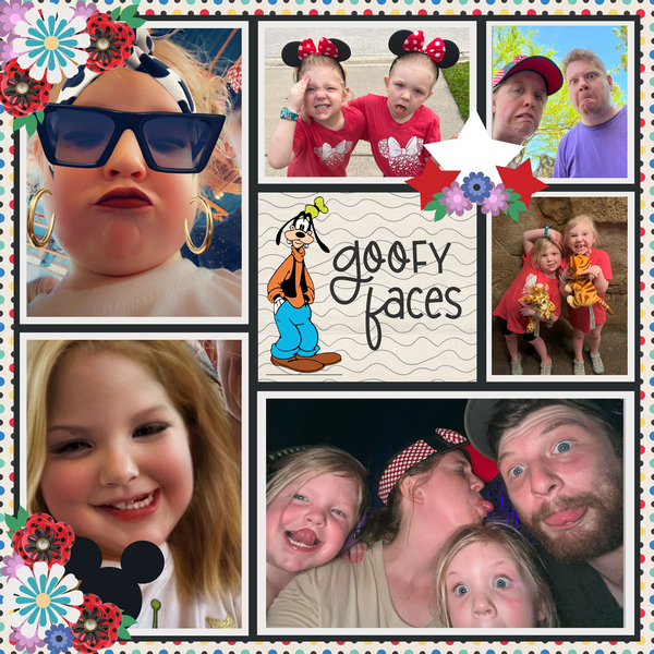 Goofy faces at Disney