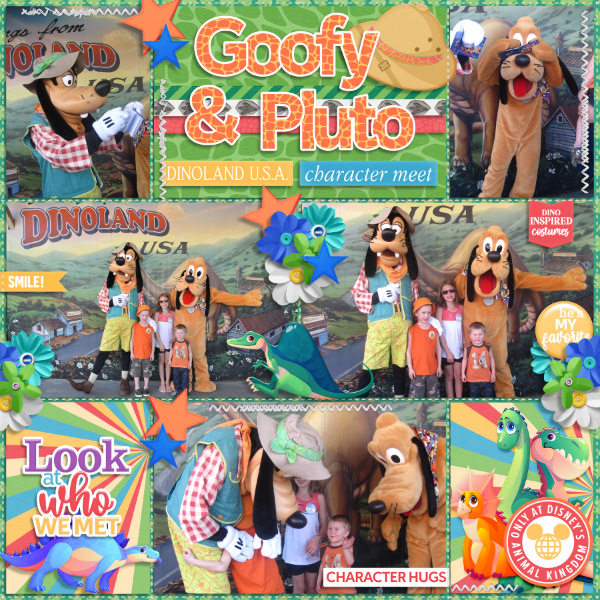 Goofy + Pluto Dinoland Character Meet