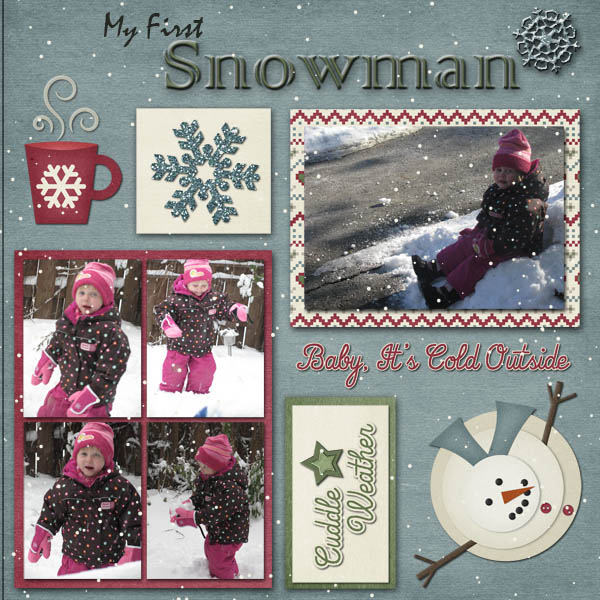 Gracie's first snowman