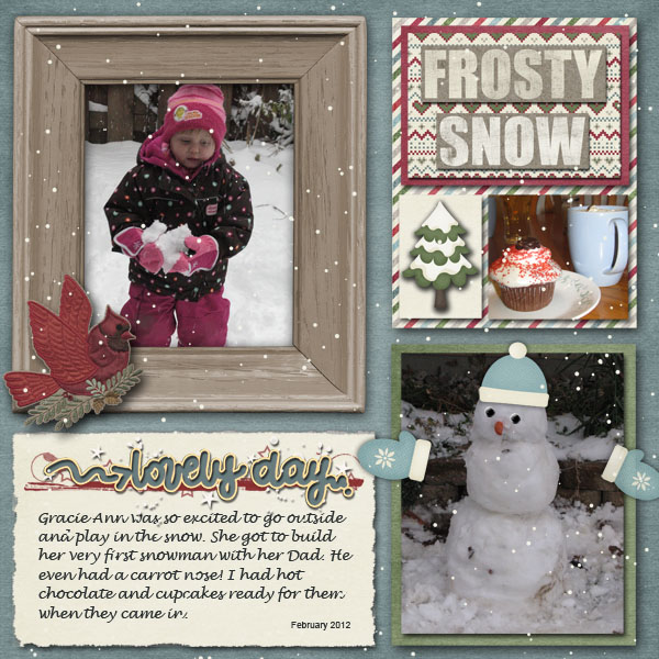 Gracie's first snowman