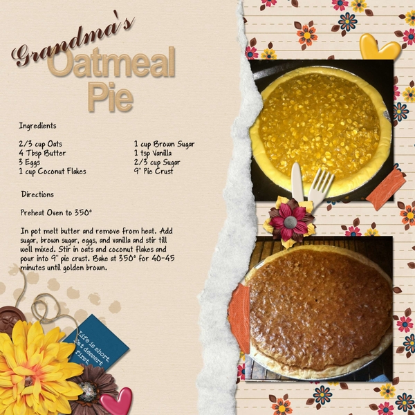 Grandmas Oatmeal Pie