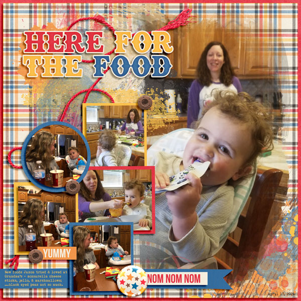 Grandson Jaxon trying new foods at Grandma's 4.17.21