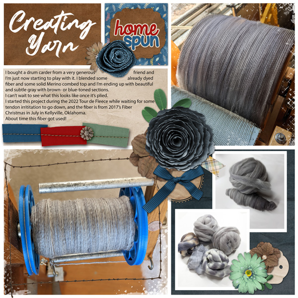 Gray Handspun yarn process for the 22 TdF