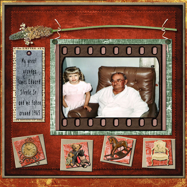 Great grandpa James Edward Steele and me