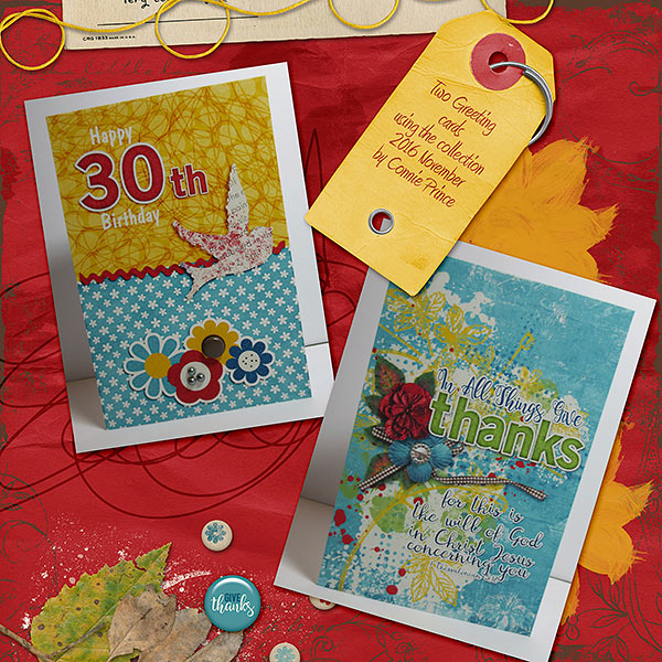 Greetings cards using #2016 November