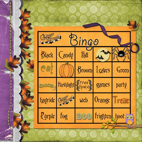 Halloween Bingo Card