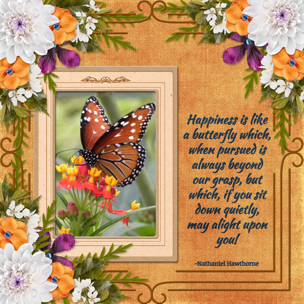 Happiness is like a butterfly ...