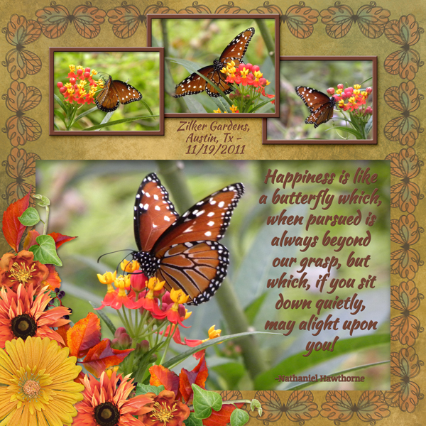 Happiness is like a butterfly ...