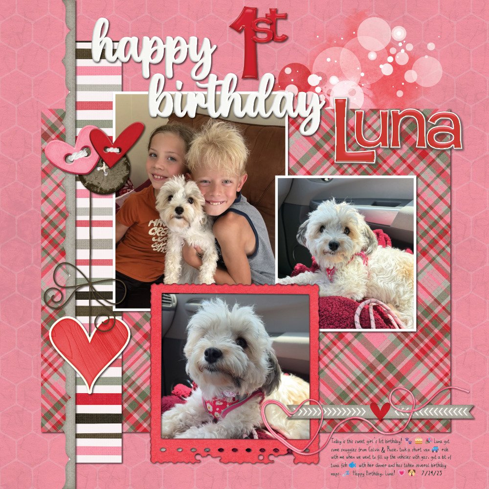 Happy 1st Birthday Luna 7-24-25