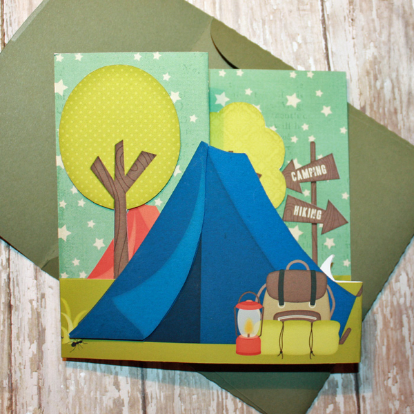 Happy Birthday Camping card