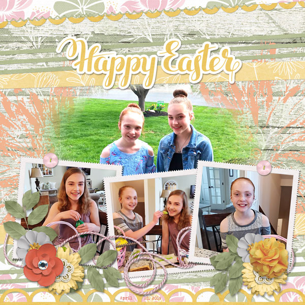Happy Easter April template 2