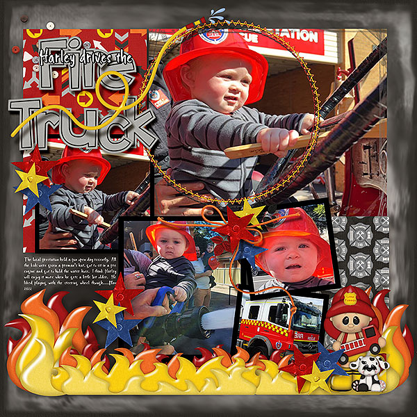 Harley Drives the Fire Truck