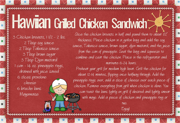 Hawiian Grilled Chicken Sandwich