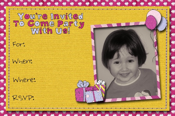Haylies Party Invite