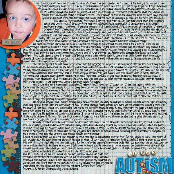 He has Autism