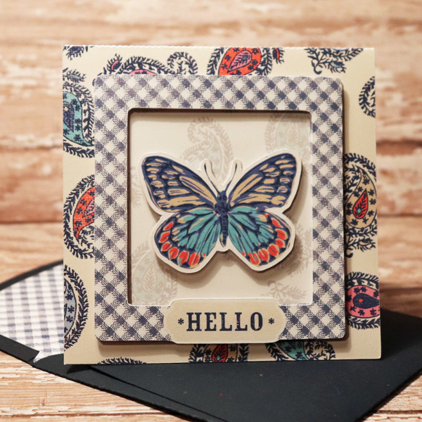 Hello Card with matching envie
