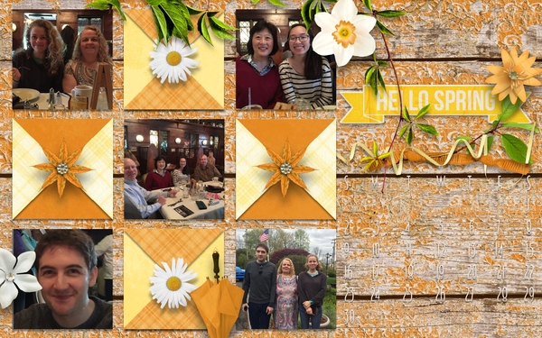 Hello Spring April Calendar