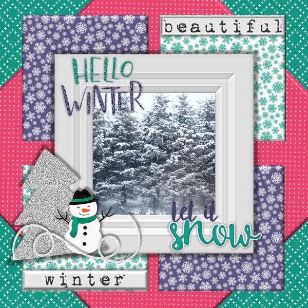 Hello Winter - December 2017 Template #1 Challenge