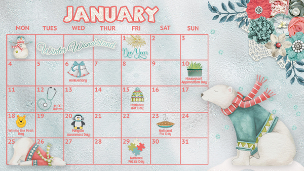 Hello Winter desktop