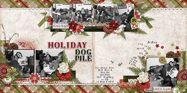 Holiday Dogpile 2 Page Spread