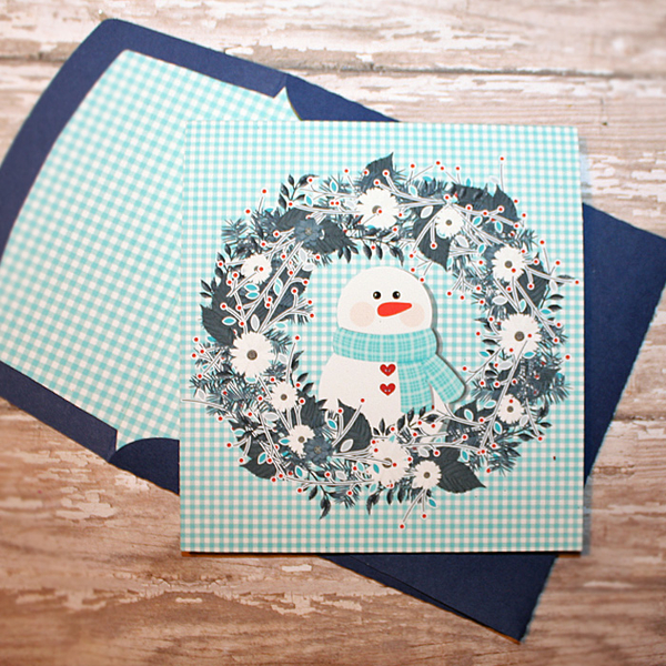Holiday Wishes card with matching envie
