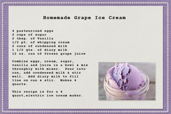 Homemade Grape Ice Cream Recipe