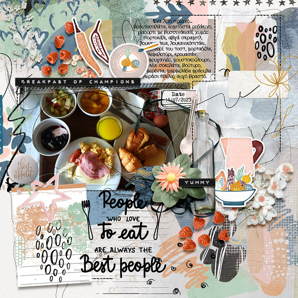 Hotel breakfast (right page)