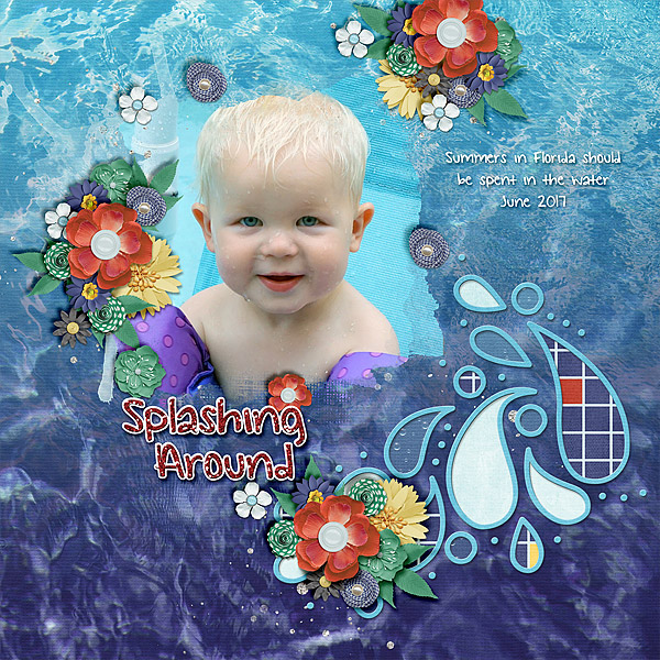 Hunter-splashing-around