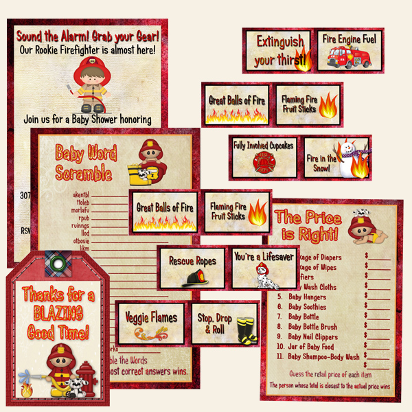 Hybrid Baby Shower - Firefighter Theme