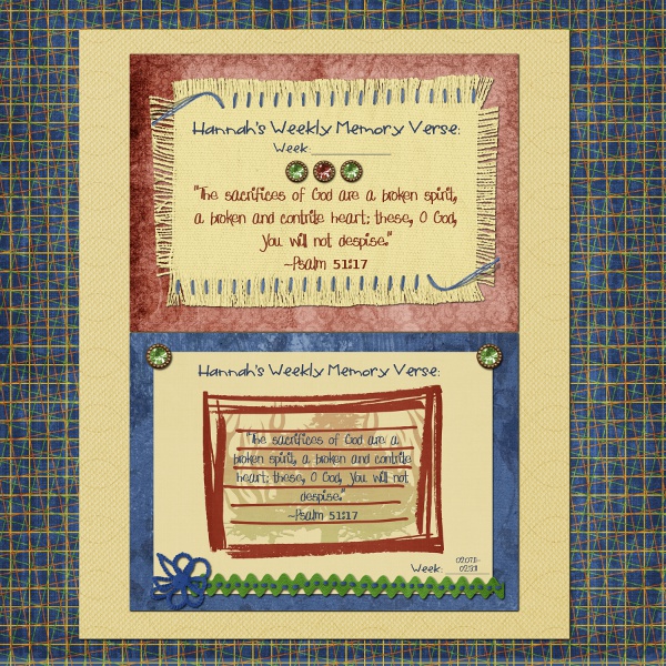 Hybrid Memory Verse Cards