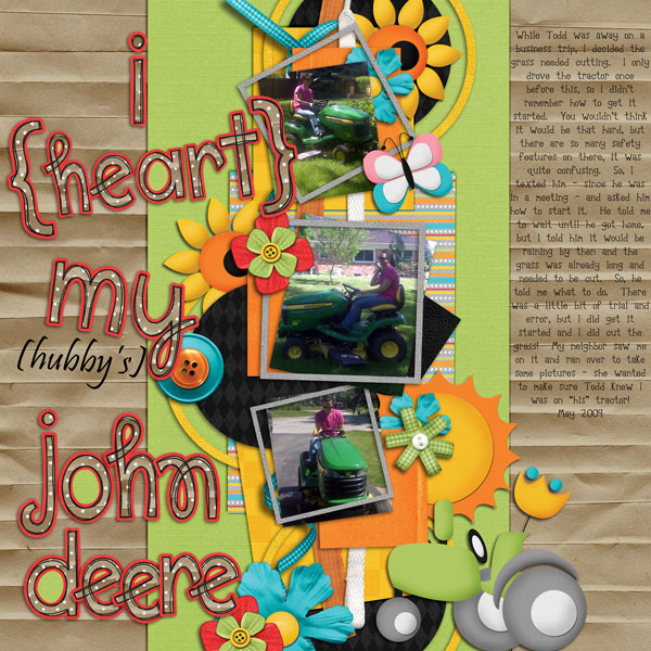 I heart our john deere tractor
