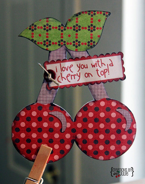 I love you with a cherry on Top Card.