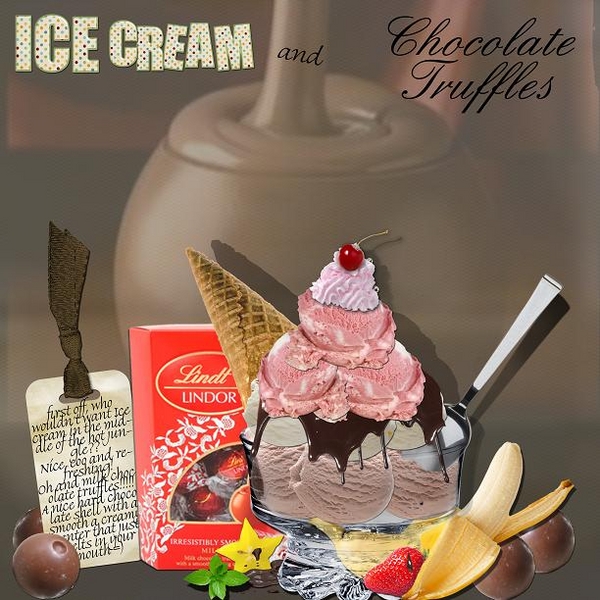 Ice Cream and Chocolate Tuffles