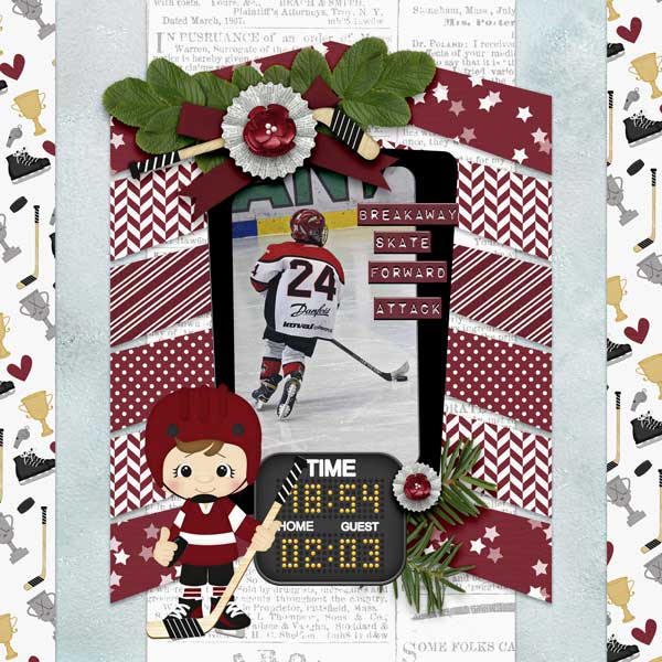 Ice Hockey- Burgundy