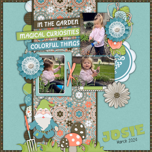 IN THE GARDEN - TWIN MOM SCRAPS