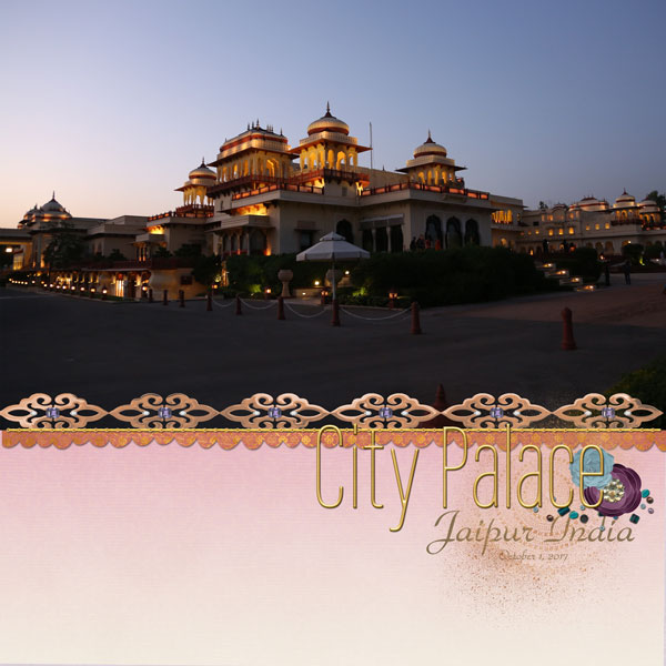 India City Palace at Night