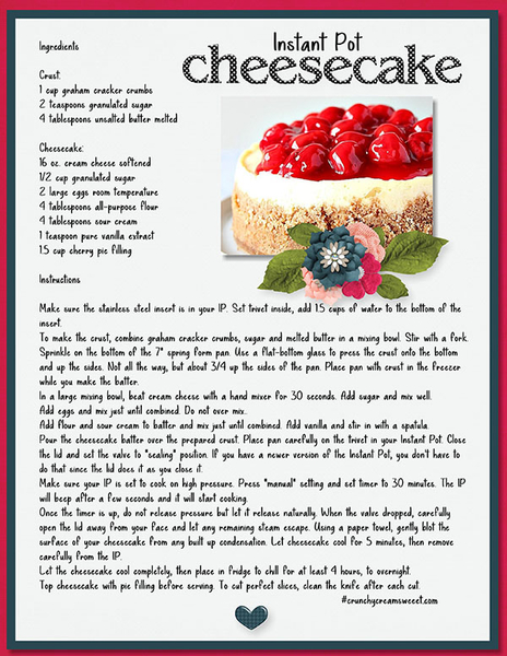 Instant Pot Cheesecake