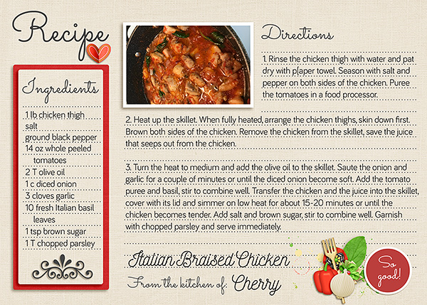 Italian Braised Chicken