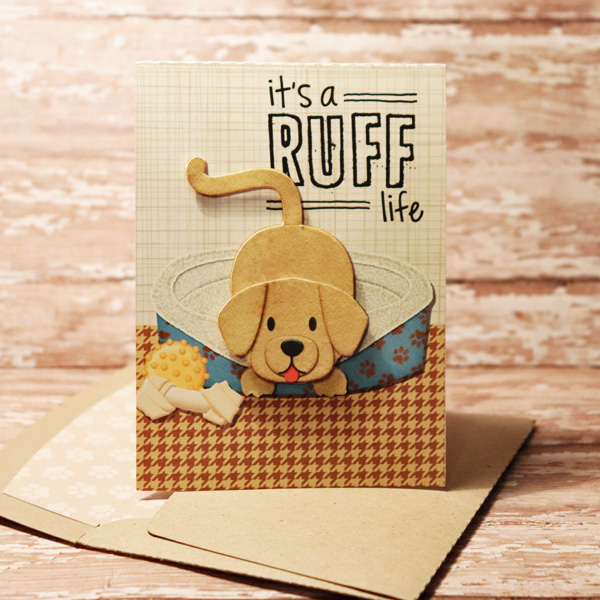 It's A Ruff Live Card with matching envie