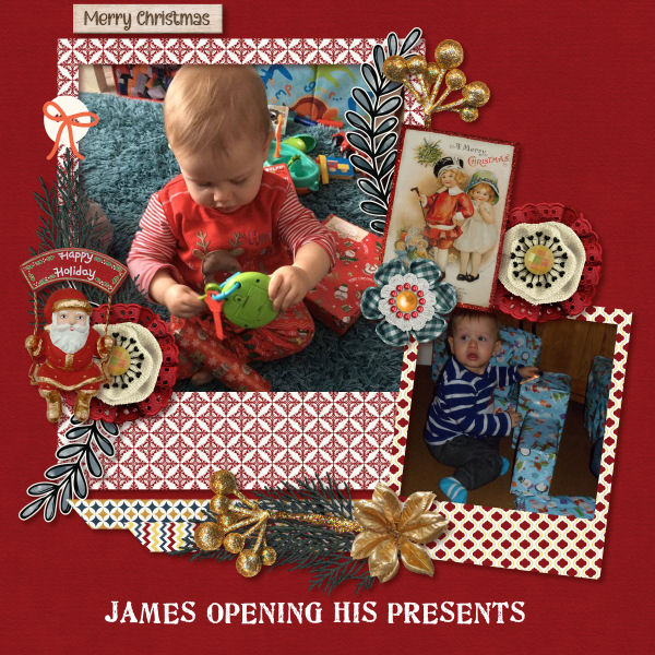 James Opening His Presents
